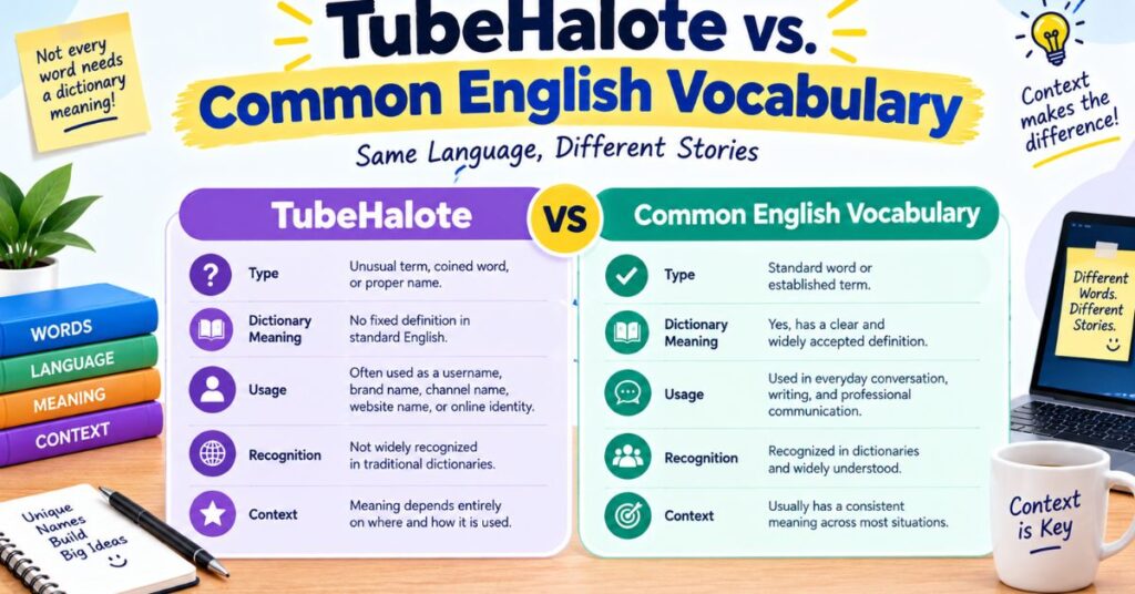 TubeHalote vs. Common English Vocabulary